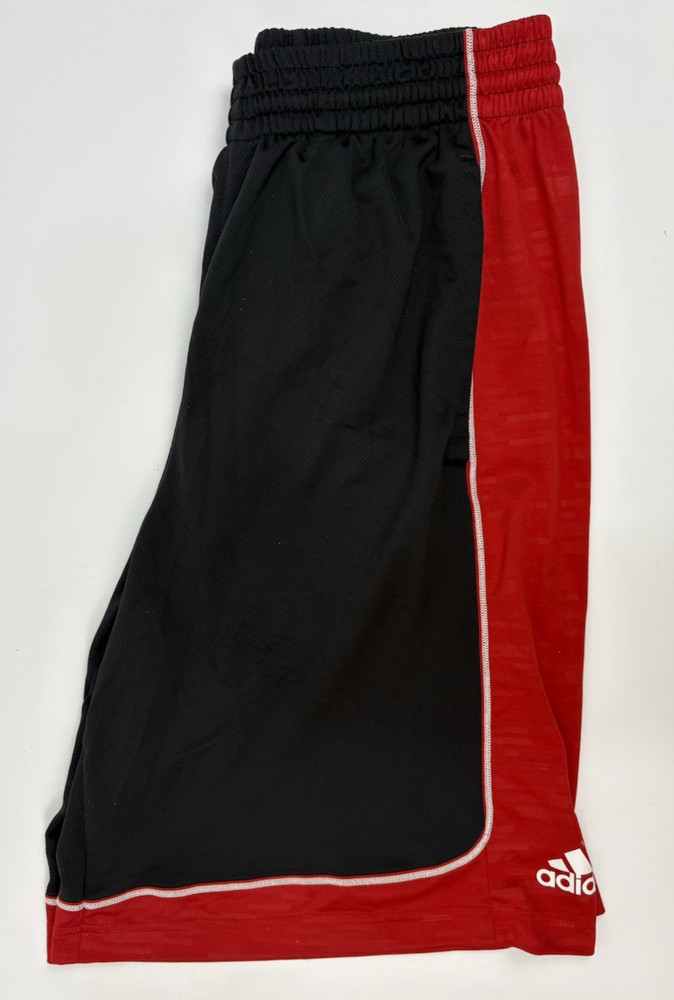 Adidas Basketball Shorts Men's Size Medium Red Black Athletic Gym