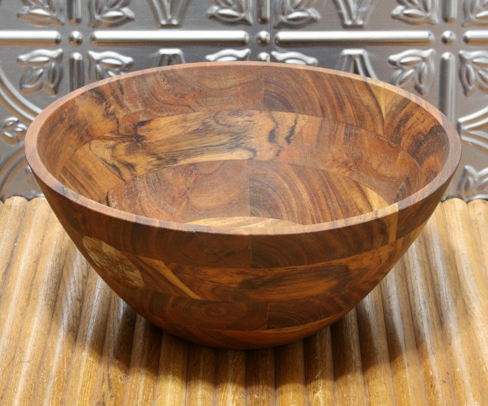 Acacia Wood Deep Serving Salad Bowl By Dash Of That Handcrafted In India 12