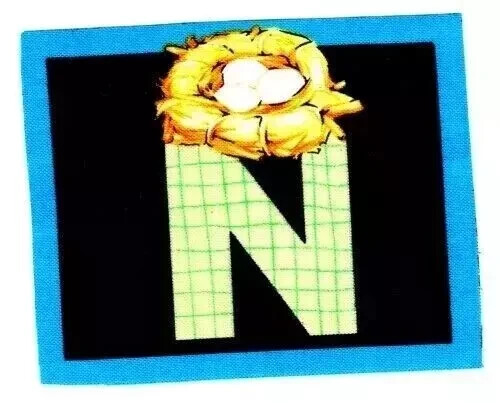 letter n nest fabric applique iron on not embroidered 3.5 inch 1pc USA