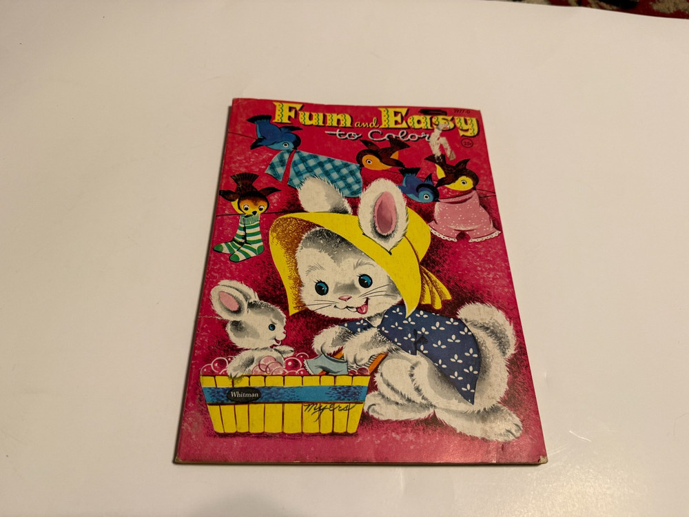 Fun and easy to color 1956 number 1215 Whitman coloring books unused