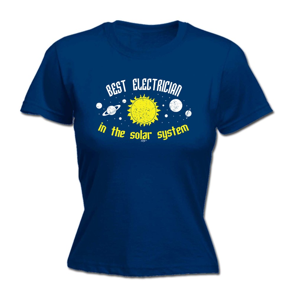 Best Electrician Solar System - Womens T Shirt Funny T-Shirt Novelty gift tshirt