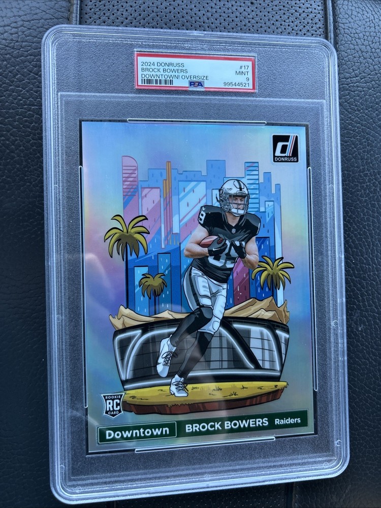2024 Panini Donruss BROCK BOWERS Downtown! #17  (RC) PSA 9 Rare