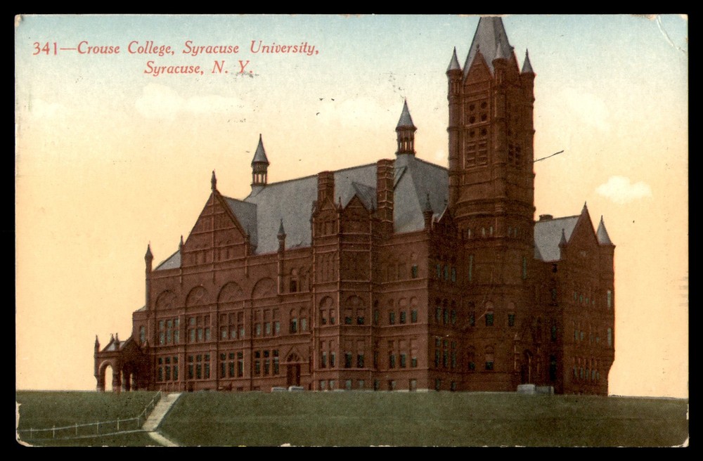 Postcard Crouse College, Syracuse University NY