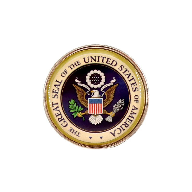 2pcs Great Seal of the United States Brooch Patriotic Eagle Badge Emblem Pin US