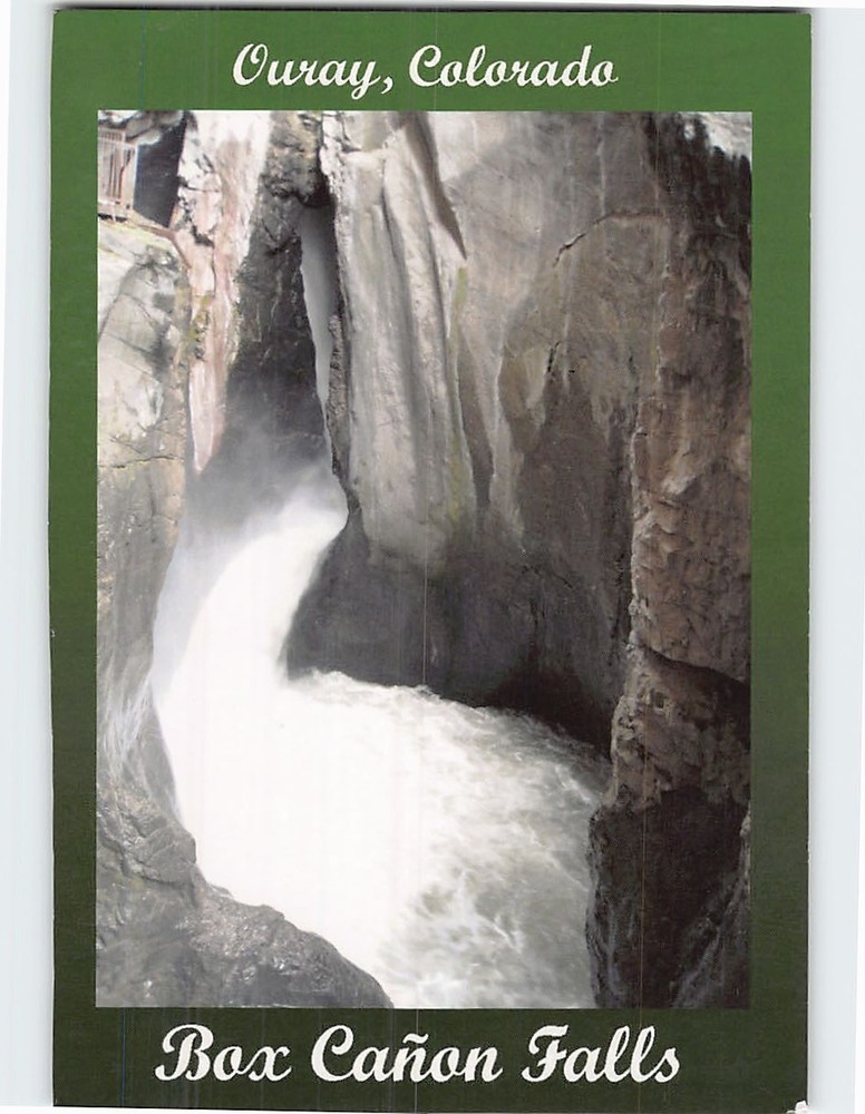 Postcard Box Canyon Falls Ouray Colorado USA