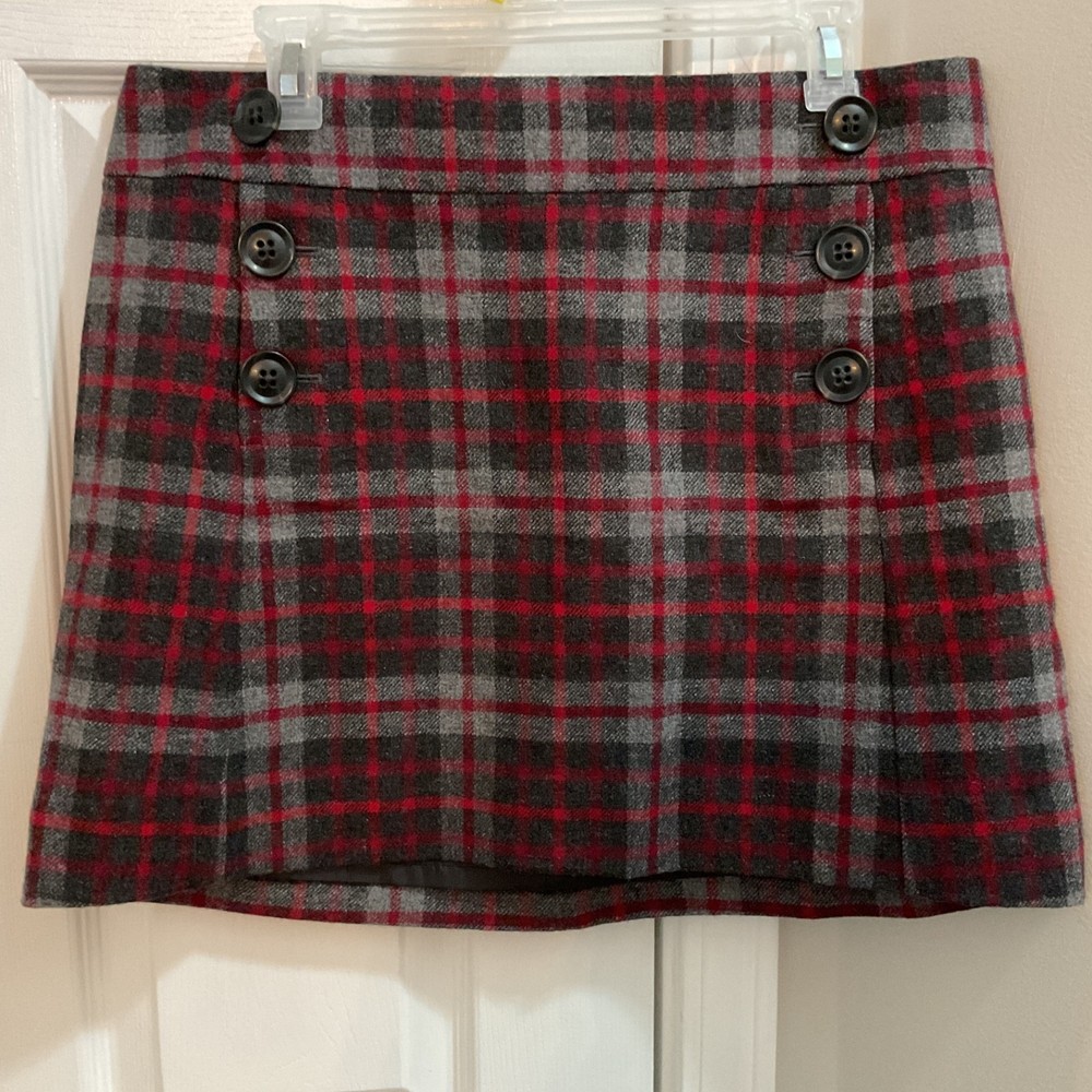 Vintage Gap Tartan Plaid Wool Miniskirt, Size 10, Y2K,Coquette Girl, Festival