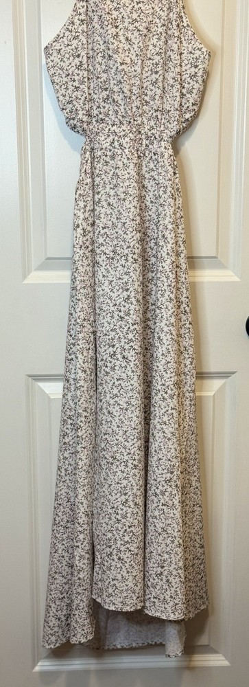 Women’s Halter Neck Floral Print Backless Maxi Dress Size Small NEW!!