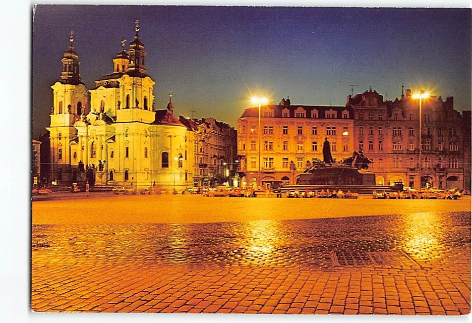 Postcard Old Town Square Prague Czech Republic