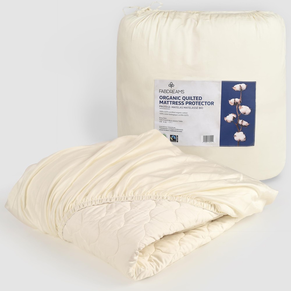 Organic Quilted Twin Mattress Protector – Soft, Breathable & Waterproof