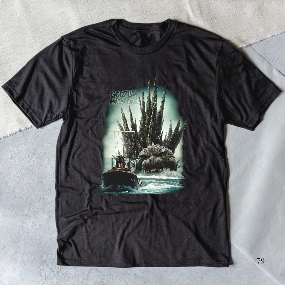 Godzilla Minus One The Chase Black T-Shirt All Sizes