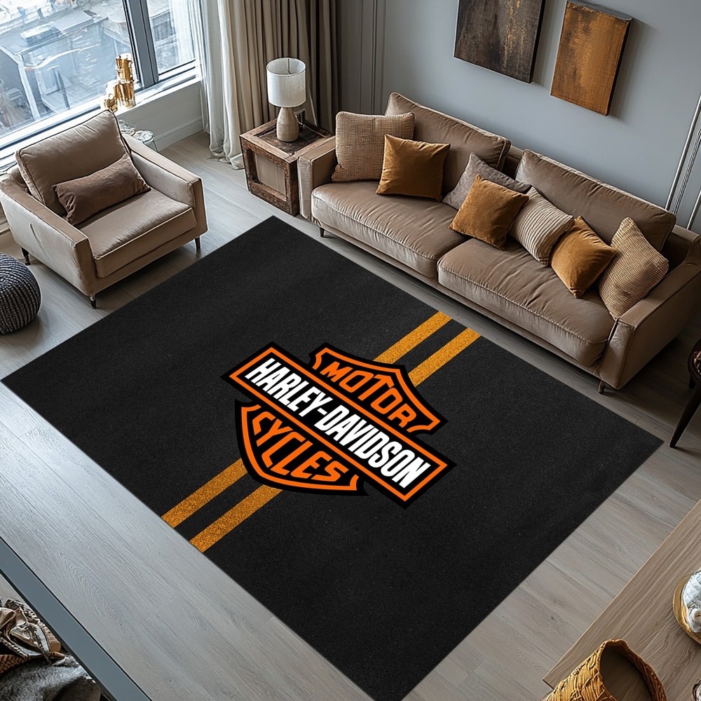 Harley Rug, Harley Rugs, Harley Hall Carpet,Harley Themed  Rug,Harley Design Rug