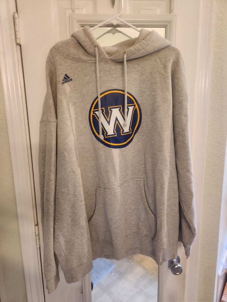 adidas Klay Thompson Golden State Warriors Gray Hoodie 2XL