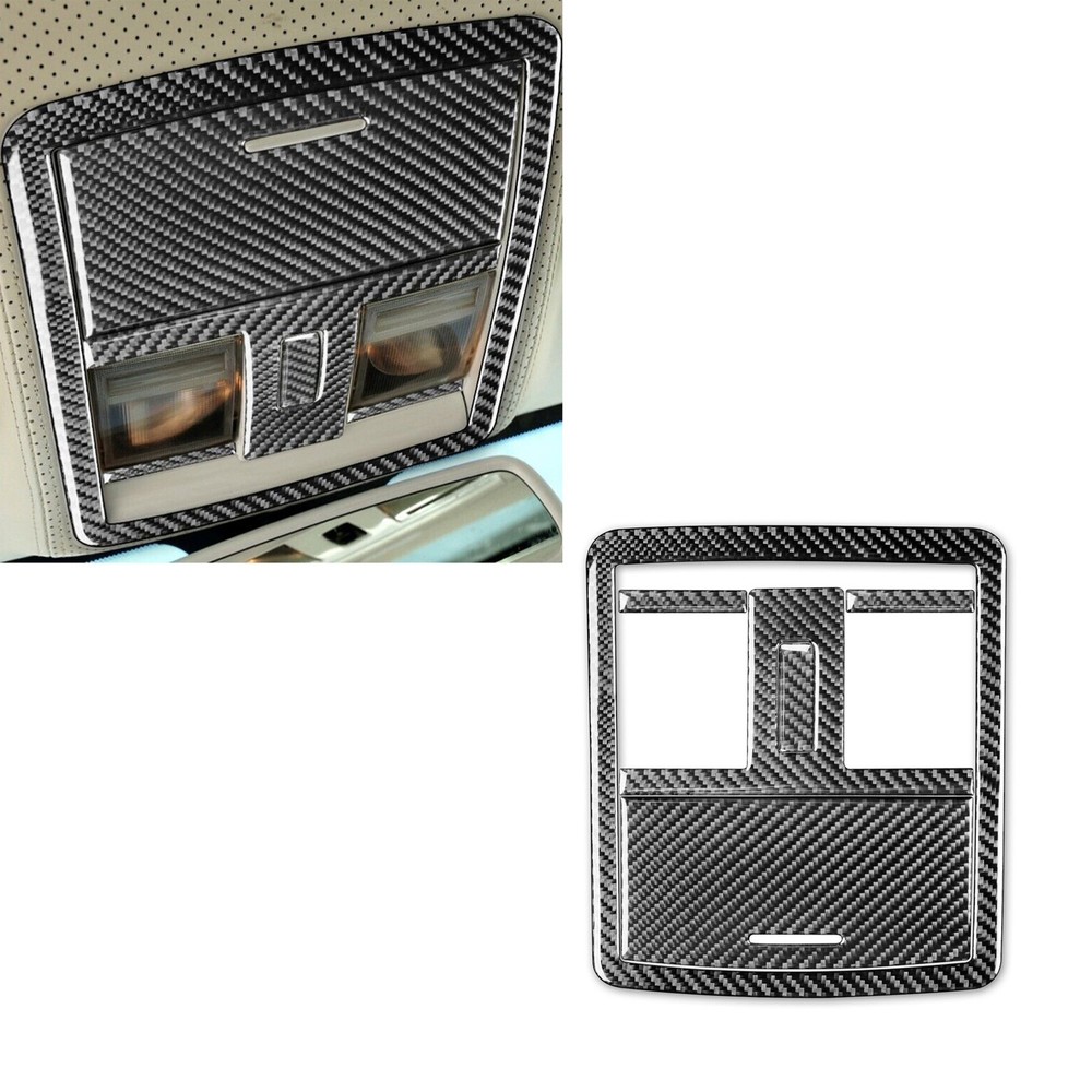 5Pcs Carbon Fiber Interior Overhead Console Cover Trim Fit For Chrysler 300 300C