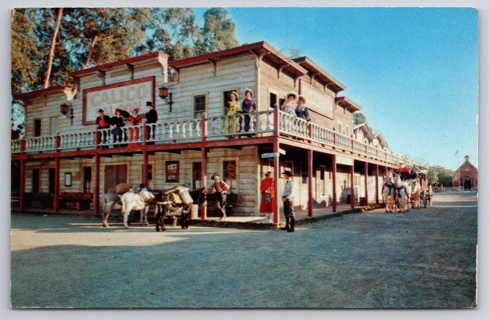 Knott's Berry Farm Ghost Town Calico Saloon Buena Park CA Postcard 1960s