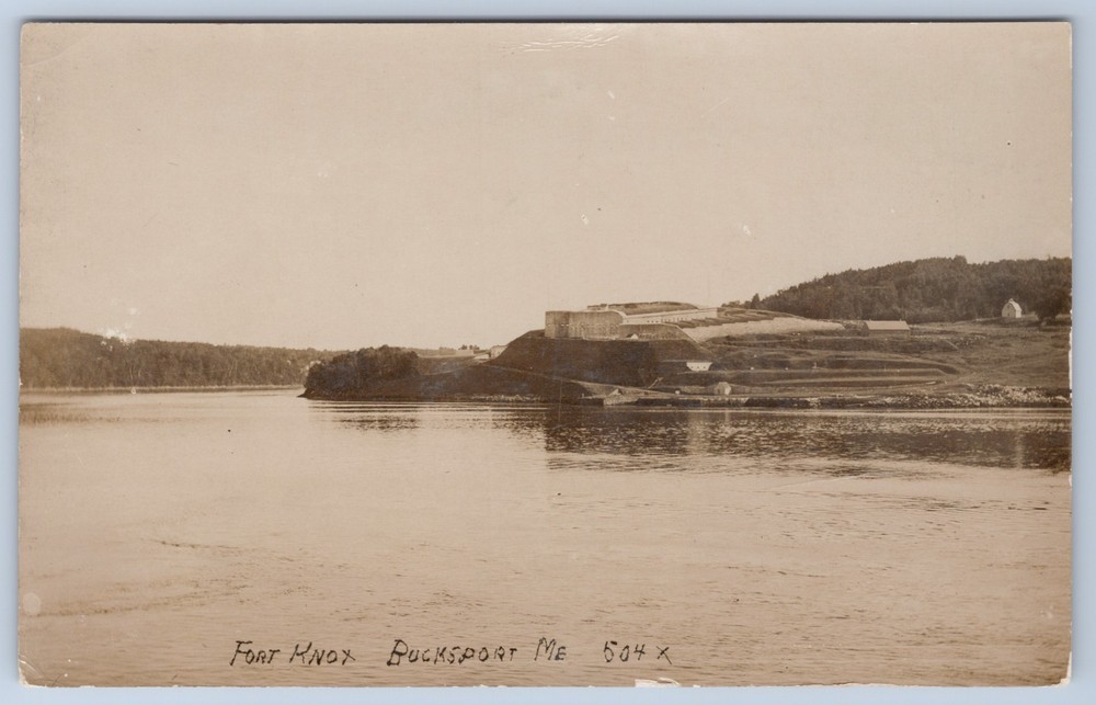 RPPC Maine Bucksport Prospect Fort Knox Real Photo Eastern Illustrating Postcard