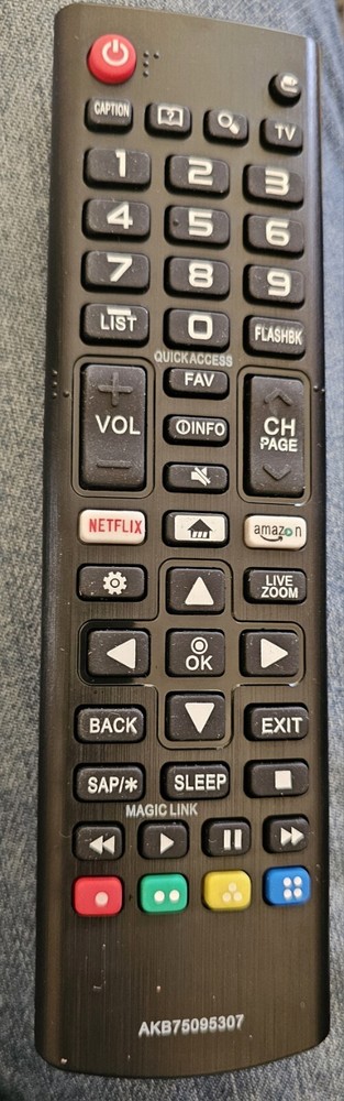 LG AKB75095307 Television Remote Control NO BATTERIES