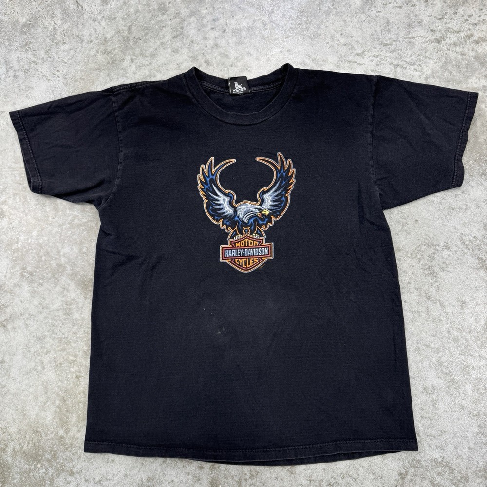 Vintage Harley Davidson Shirt Mens Extra Large 90s motorcycle biker Eagle black