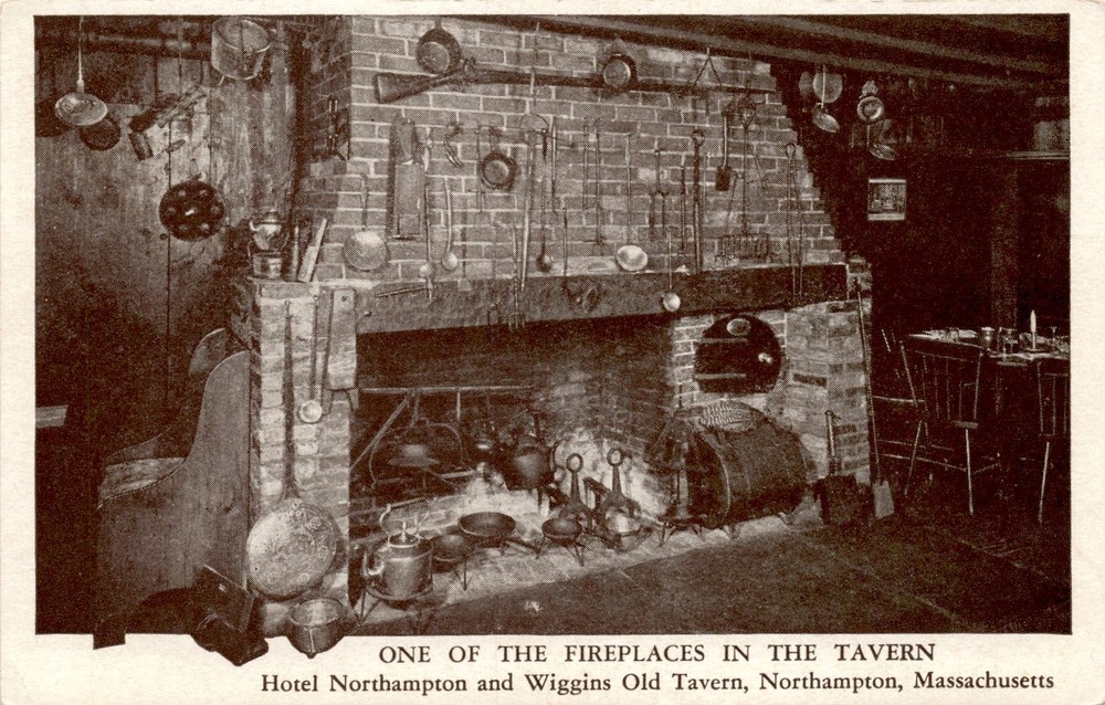 Hotel Northampton, Wiggins Old Tavern, Northampton, Massachusetts, Postcard