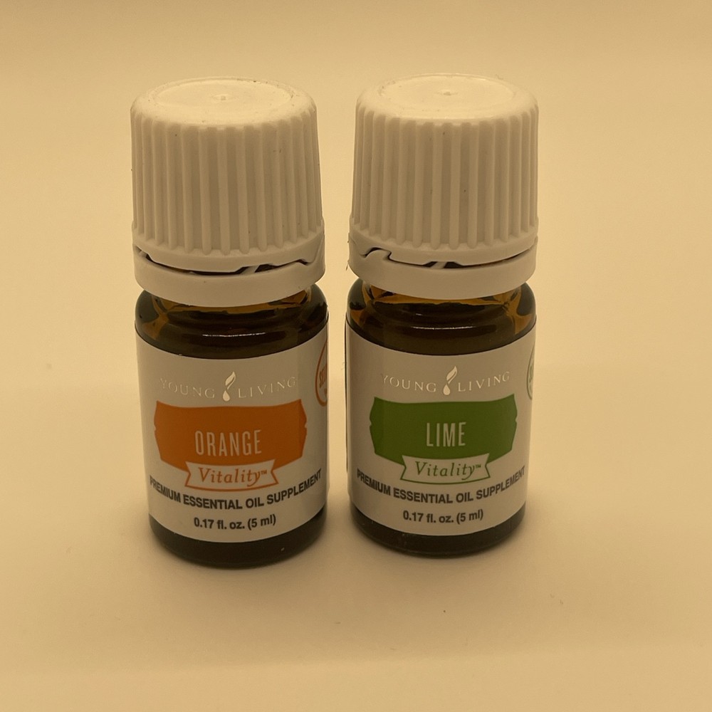 Young Living ORANGE Vitality and LIME Essential Oil - 5ml - NEW - Free Shipping!