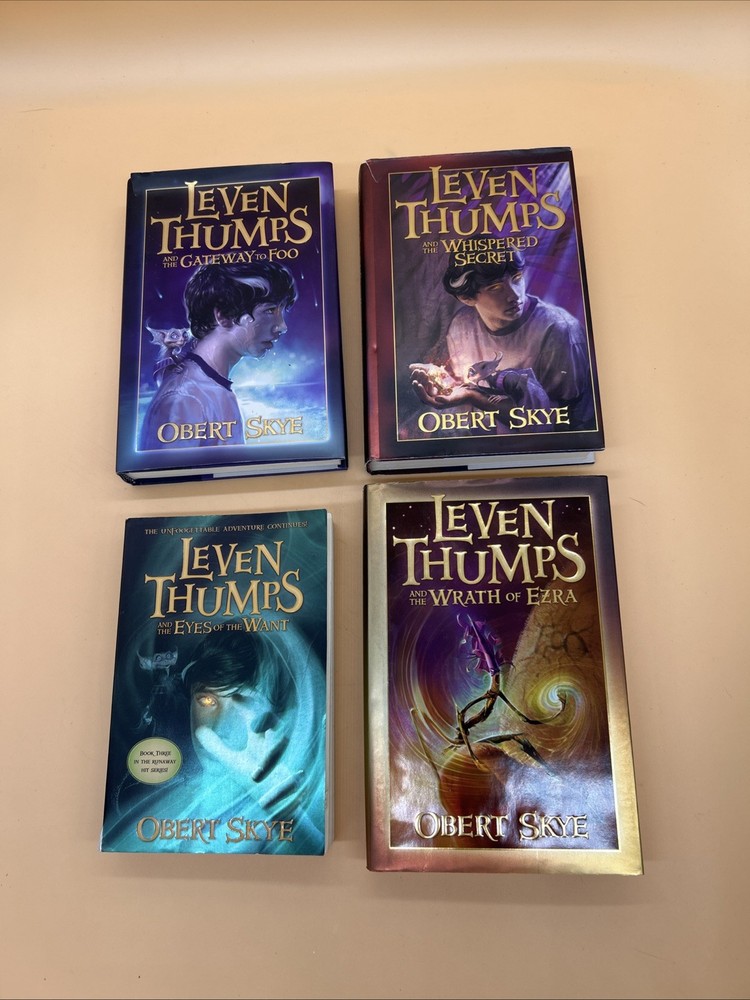 Leven Thumps Book Lot Books 1,2,4 HB Book 3 PB Two Of Books Are Signed! EUC