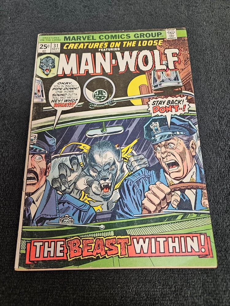 1974 Marvel Comics Creatures On The Loose #31 Vg+ Man Wolf Vintage Mvs Intact