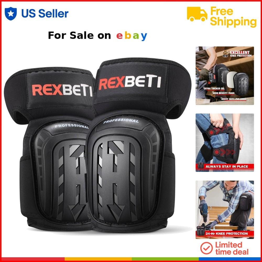 Heavy Duty Anti-Slip Gel Foam Work Knee Pads for Construction and Gardening