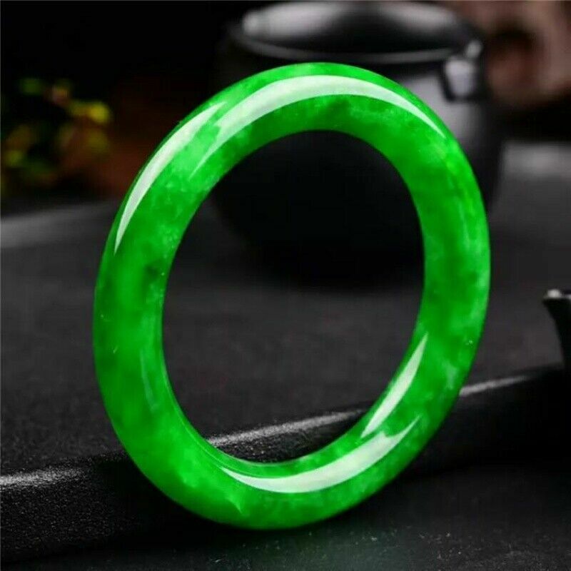 Natural Green Emerald Bracelet for Women - Elegant Jade Stone Bangle Gift