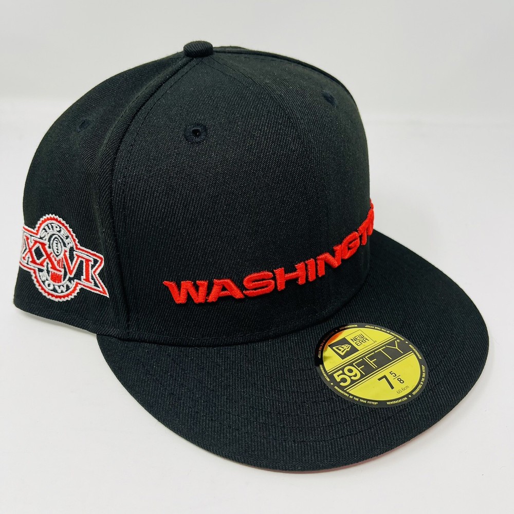 New Era 59Fifty Washington Commanders Super Bowl Fitted Hat Cap Mens Size 7 1/8