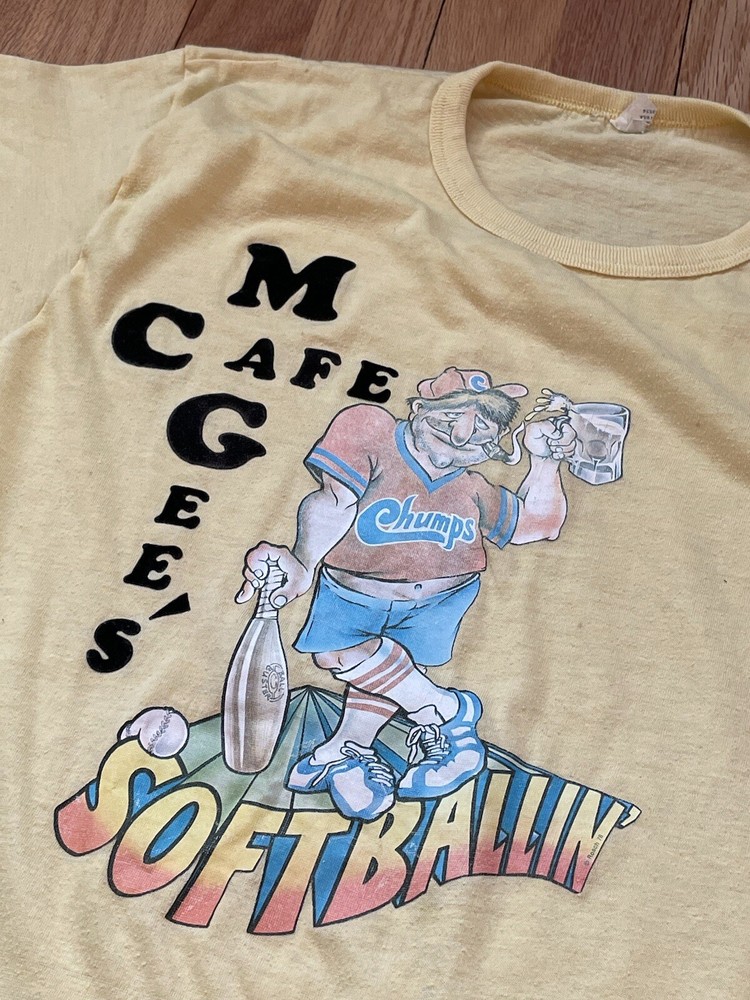 Vintage 1978 Roach T-shirt - softball T-shirt - Magee’s Cafe - Sponsor? Iron On