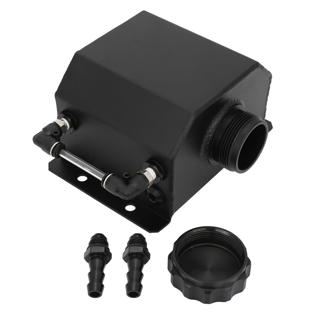 Black Overflow Bottle Radiator Coolant Recovery Tank Reservoir 1L Universal New