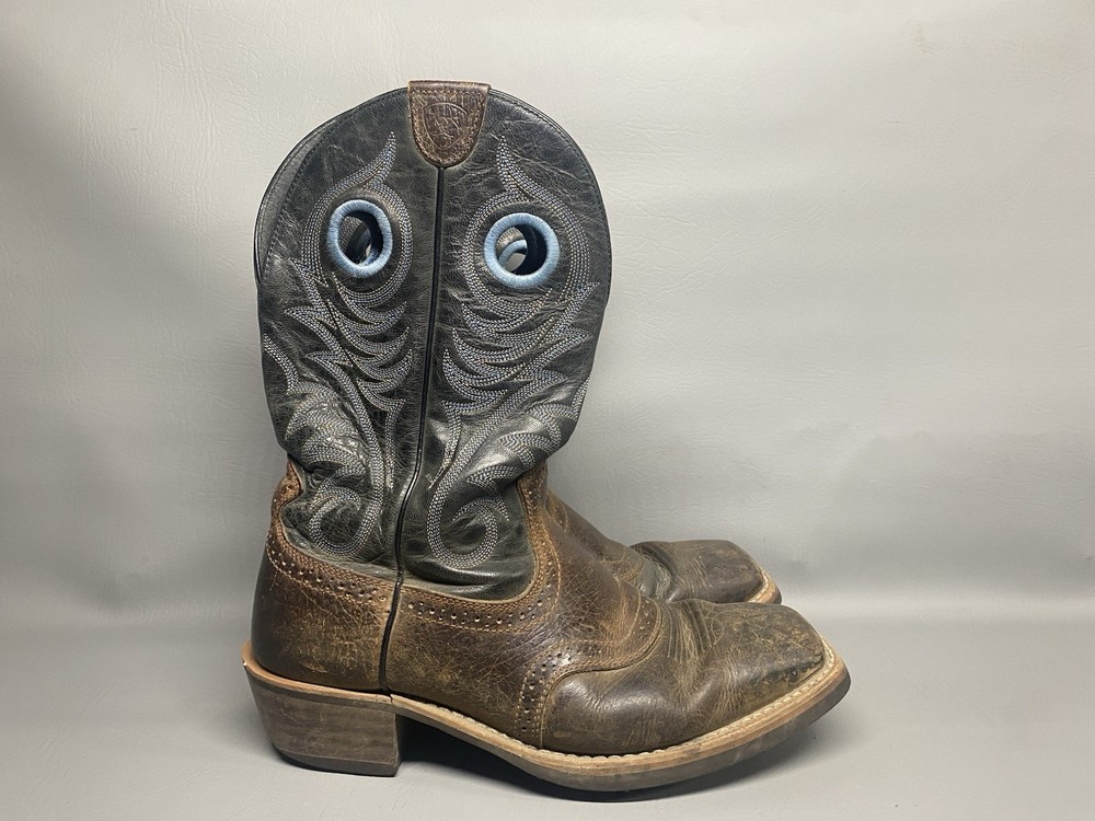 Ariat Heritage Roughstock Men's Size 10 EE Brown Leather Western Cowboy Boots 10014024
