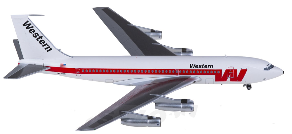1:200 AeroClassics Western Airlines Boeing 720 Passenger Airplane Diecast Model