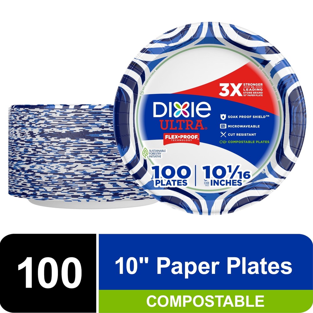 Ultra Disposable Paper Plates, 10