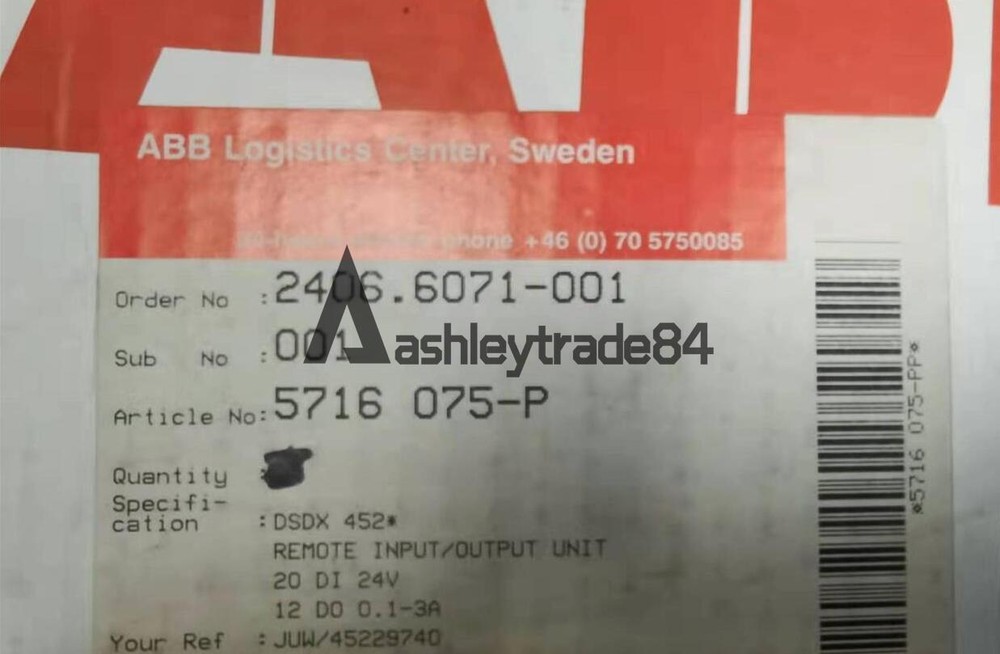 ONE NEW ABB control unit DSDX 452 5716075-P