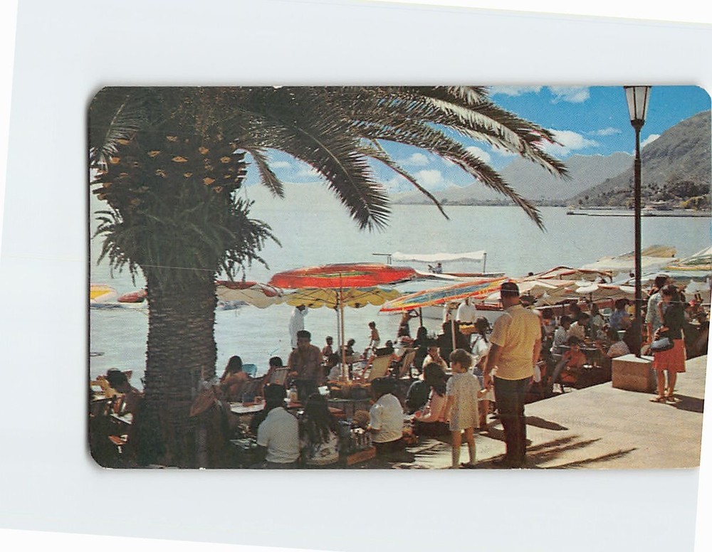 Postcard Umbrellas on the Beach Chapala Guadalajara Jalisco Mexico
