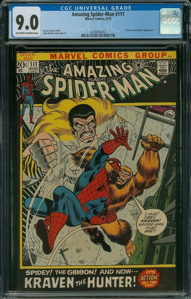 Amazing Spider-Man # 111..CGC Universal 9.0 VF-NM grade...1972 comic book--hx