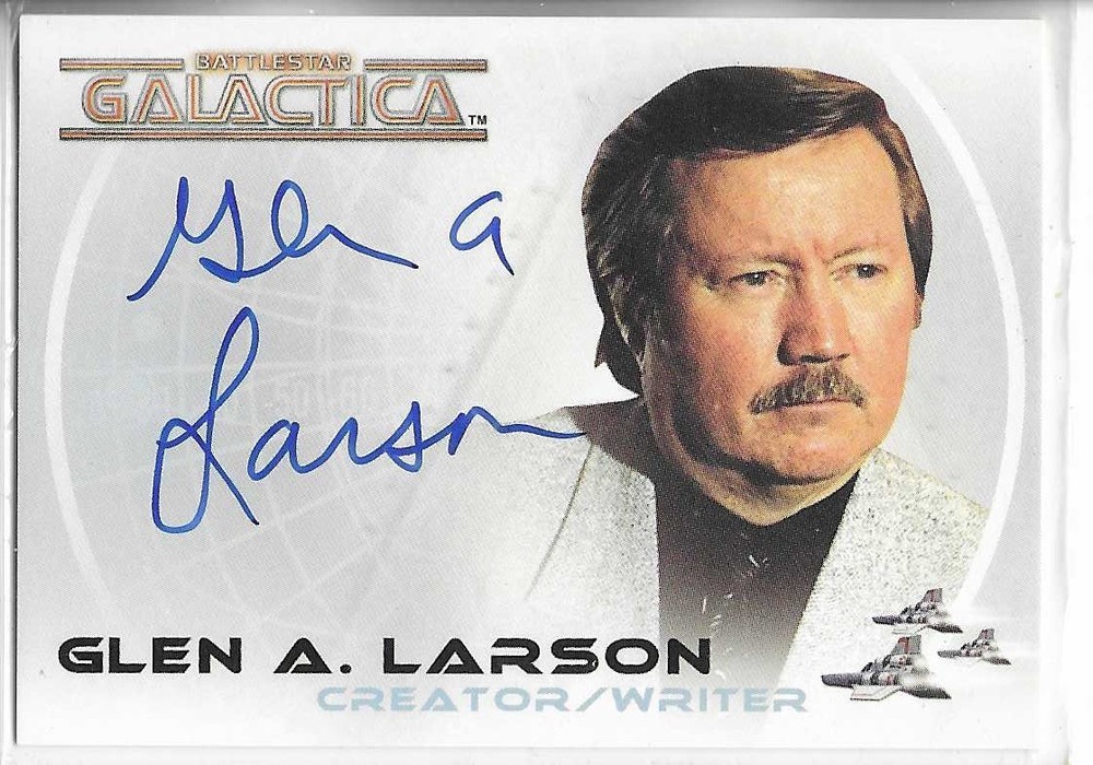 Battlestar Galactica Colonial Warriors A19 Glen A. Larson As Creator Autograph