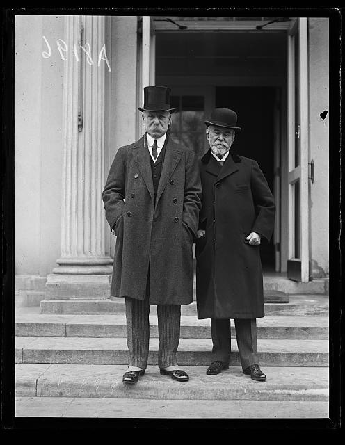 Photo:Washington D.C. J.J. Jusserand White House 1910s Men on Steps
