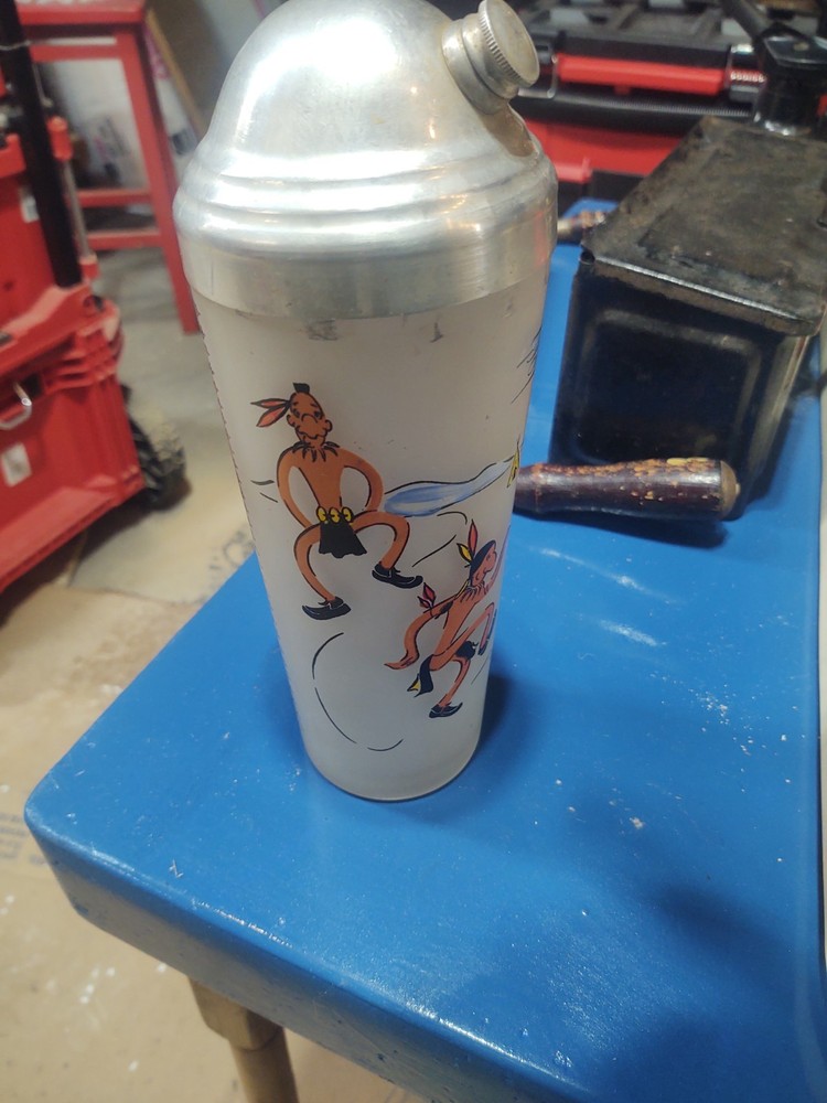 Vintage Bar Glass Indian Shaker