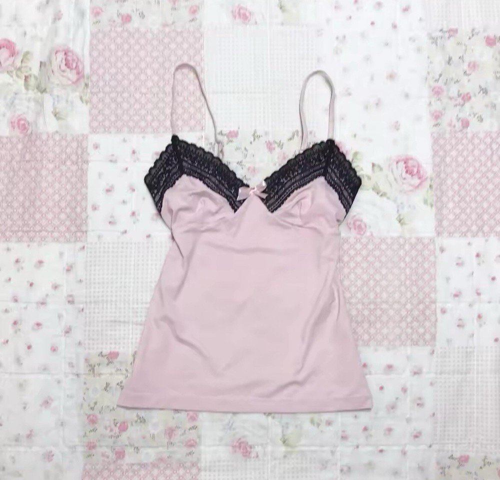 Baby pink lace tank