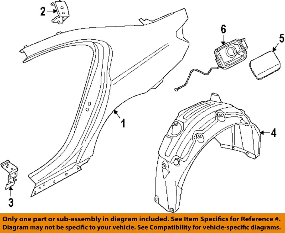 Genuine OEM Fuel Filler Housing for BMW 51177358677