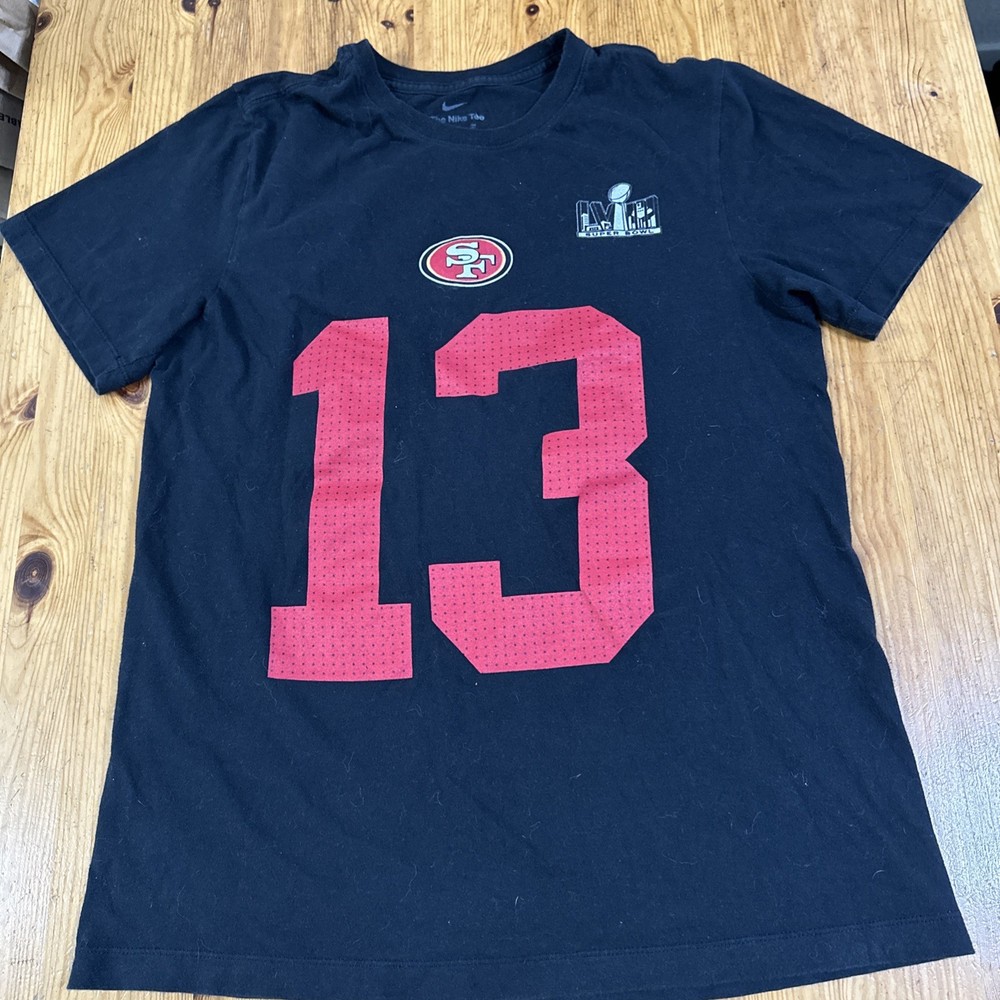 Nike San Francisco 49ers Brock Purdy Super Bowl black t-shirt size S