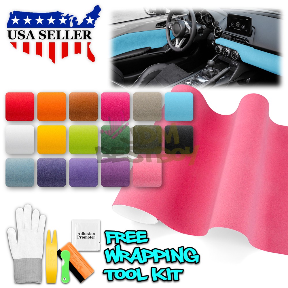 Velvet Suede Textured Sticker Decal Car Vinyl Wrap Self Adhesive Sheet Film DIY