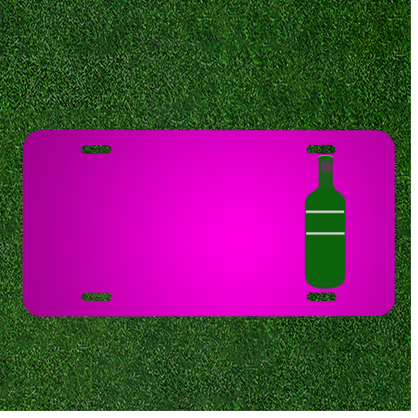 Custom Personalized Car License Plate With Add Names To Bottle Wine Label