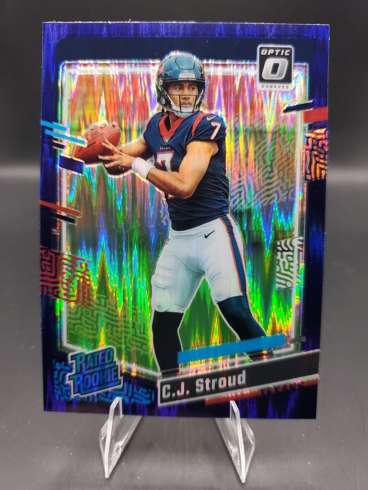 Panini 2023 Donruss Optic C.J. Stroud Rated Rookie Purple Shock Prizm #244