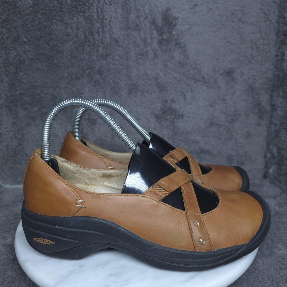 KEEN Ana Cortez Mary Jane Shoes Womens Size 7.5 Brown Leather Comfort Walking