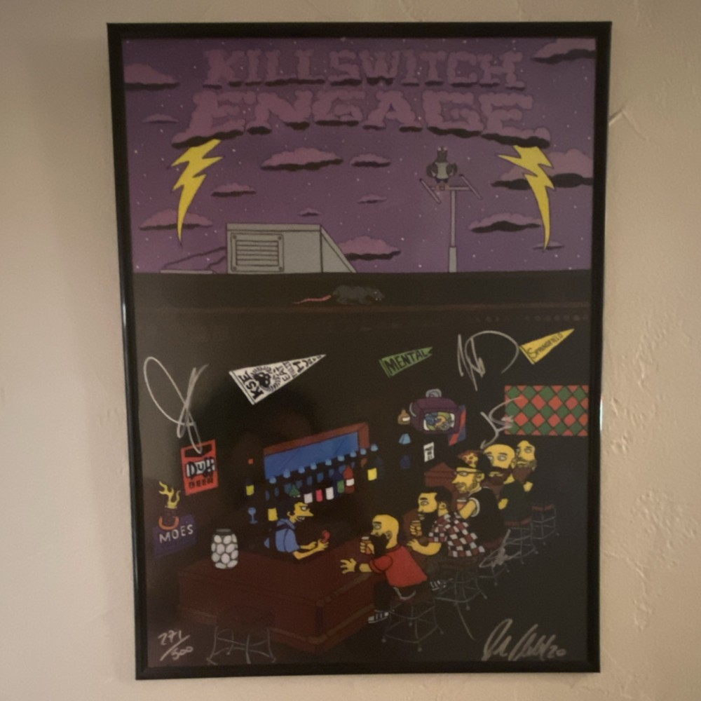 Killswitch Engage Autographed Original Limited Edition Simpsons Poster #271/500