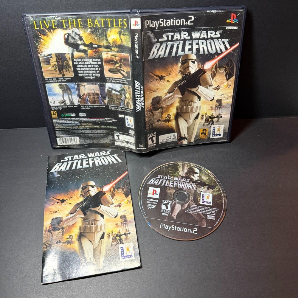 Star Wars: Battlefront II (Sony PlayStation 2, 2005) PS2  W/ Manual Tested CIB