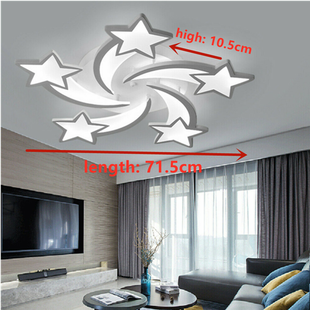Modern Acrylic LED Flush Mount Ceiling Light for Kids Room 110V Fixture