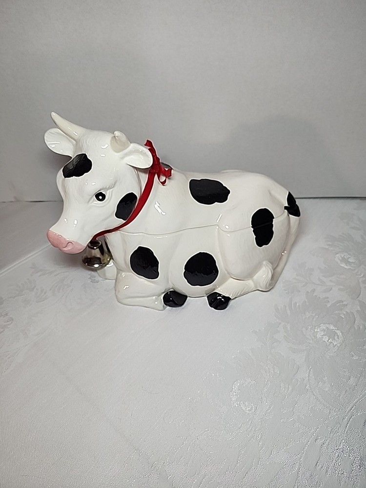 Vintage Ceramic Black White Farm 11